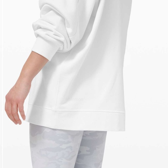 Lululemon Perfectly Oversized Crew Sweatshirt White Size 12 NOT NWT - Picture 3 of 7